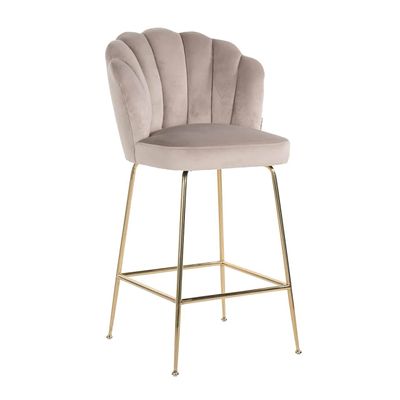 Richmond Interiors Barstoel Pippa Khaki Velvet / gold (Quartz Khaki 903) Richmond Interiors Barstoel Pippa Khaki Velvet / gold (Quartz Khaki 903)