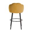 Afbeelding van Richmond Interiors Barstoel Tulip Ochre velvet (Quartz Oaker 402)