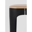 Afbeelding van White Label Living Barstool Up-High Black