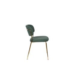 White Label Living Chair Jolien Gold/Dark Green