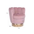 Afbeelding van Richmond Interiors Draaistoel Calista Pink velvet / gold (Quartz Pink 700)
