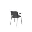 Afbeelding van White Label Living Armchair Jolien Black/Dark Grey