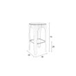 Afbeelding van White Label Living Barstool Up-High White
