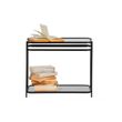 Afbeelding van Woood Exclusive Kylie Bijzettafel Metaal/glas Zwart