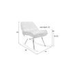 Afbeelding van White Label Living Lounge Chair Rocky Dark