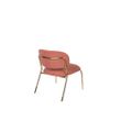 Afbeelding van White Label Living Lounge Chair Jolien Gold/Pink