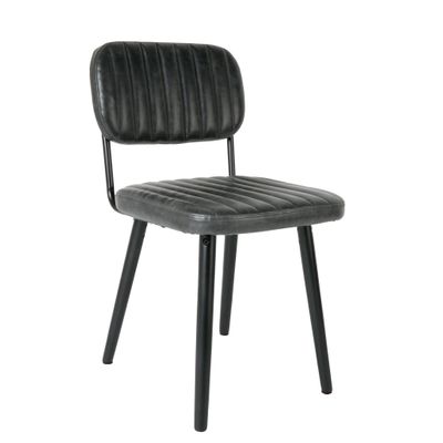 White Label Living Chair Jake Worn Black White Label Living Chair Jake Worn Black