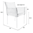Afbeelding van White Label Living Armchair Dion Velvet Petrol