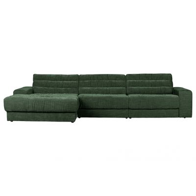 BePureHome Date Chaise Longue Links Vintage Fluweel Warm Groen BePureHome Date Chaise Longue Links Vintage Fluweel Warm Groen