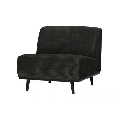 BePureHome Statement Fauteuil Brede Platte Rib Antraciet BePureHome Statement Fauteuil Brede Platte Rib Antraciet
