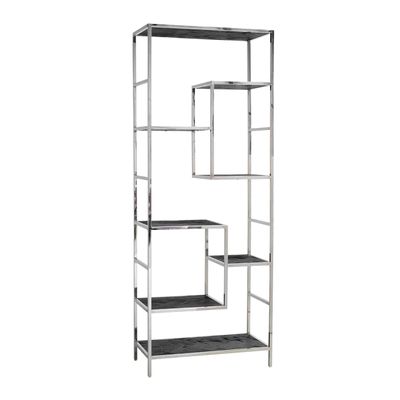 Richmond Interiors Wandkast Blackbone silver 7-planken (Zilver) Richmond Interiors Wandkast Blackbone silver 7-planken (Zilver)