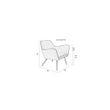Afbeelding van White Label Living Lounge Chair Bon Velvet Gold