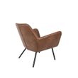 Afbeelding van White Label Living Lounge Chair Bon Brown