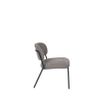 Afbeelding van White Label Living Lounge Chair Jolien Black/Grey