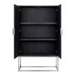 Afbeelding van Richmond Interiors Wandkast Blackbone silver 2-deuren laag (Zilver)
