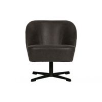 BePureHome Vogue Draaifauteuil Eco Leder Zwart