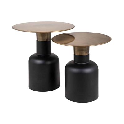 Richmond Interiors Bijzettafel Rixo set van 2 (Goud) Richmond Interiors Bijzettafel Rixo set van 2 (Goud)