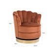 Afbeelding van Richmond Interiors Draaifauteuil Mila Rust Velvet (Quartz Rust 301)