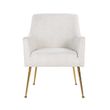Afbeelding van Richmond Interiors Stoel Harper White Bouclé / brushed gold (Copenhagen 900 Bouclé White)