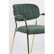 Afbeelding van White Label Living Armchair Jolien Gold/Dark Green