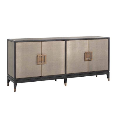 Richmond Interiors Dressoir Bloomingville 4-deuren shagreen (Goud) Richmond Interiors Dressoir Bloomingville 4-deuren shagreen (Goud)