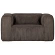 Afbeelding van Woood Exclusive Bean Fauteuil Grove Ribstof Mud
