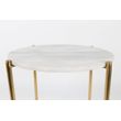Afbeelding van White Label Living Side Table Timpa Marble White