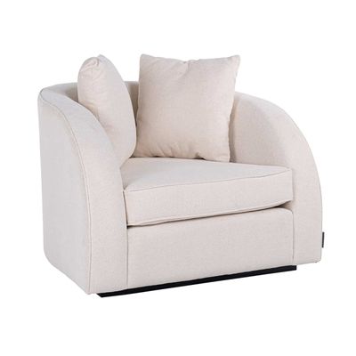 Richmond Interiors Fauteuil Darwin met 2 kussens White/Gold (Alaska 906 Offwhite) Richmond Interiors Fauteuil Darwin met 2 kussens White/Gold (Alaska 906 Offwhite)