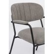 Afbeelding van White Label Living Lounge Chair Jolien Arm Black/Grey