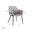Afbeelding van Richmond Interiors Stoel Nomi Khaki Velvet (Quartz Khaki 903)