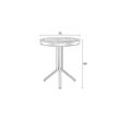 Afbeelding van White Label Living Counter Table Maze Round Black