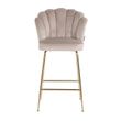 Afbeelding van Richmond Interiors Barstoel Pippa Khaki Velvet / gold (Quartz Khaki 903)