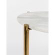 Afbeelding van White Label Living Side Table Timpa Marble White