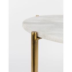 White Label Living Side Table Timpa Marble White