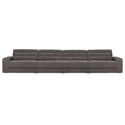 BePureHome Date 4-zits Bank Vintage Fluweel Warm Grijs BePureHome Date 4-zits Bank Vintage Fluweel Warm Grijs