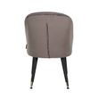 Afbeelding van Richmond Interiors Stoel Julius Stone Velvet, Gold footcap (Quartz Stone 101)
