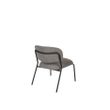 Afbeelding van White Label Living Lounge Chair Jolien Black/Grey