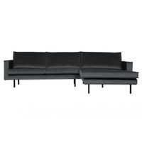 BePureHome Rodeo Chaise Longue Rechts Donkergrijs