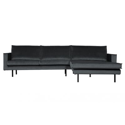 BePureHome Rodeo Chaise Longue Rechts Donkergrijs BePureHome Rodeo Chaise Longue Rechts Donkergrijs