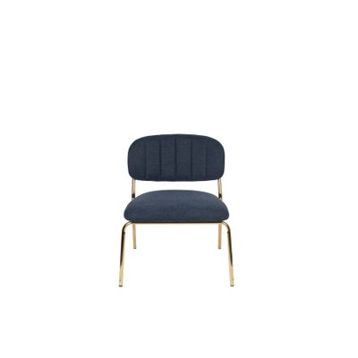 White Label Living Lounge Chair Jolien Gold/Dark Blue White Label Living Lounge Chair Jolien Gold/Dark Blue