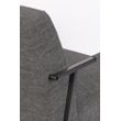 Afbeelding van White Label Living Lounge Chair Wakasan Dark Grey