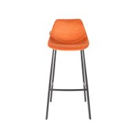 Dutchbone Franky Barstoel Velvet Oranje