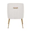 Afbeelding van Richmond Interiors Stoel Harper White Bouclé / brushed gold (Copenhagen 900 Bouclé White)