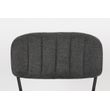 Afbeelding van White Label Living Chair Jolien Black/Dark Grey