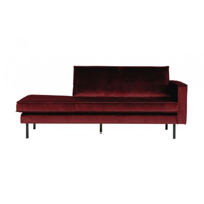 BePureHome Rodeo Daybed Rechts Velvet Rood BePureHome Rodeo Daybed Rechts Velvet Rood