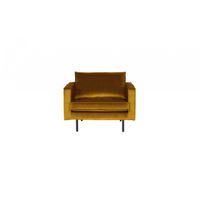 BePureHome Rodeo Fauteuil Velvet Oker Geel