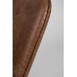 Afbeelding van White Label Living Lounge Chair Bon Brown