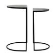 Afbeelding van Richmond Interiors Bijzettafel Bolder set van 2 aluminium zwart (Zwart)