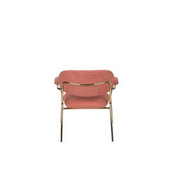 White Label Living Lounge Chair Jolien Arm Gold/Pink