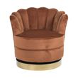 Afbeelding van Richmond Interiors Draaifauteuil Mila Rust Velvet (Quartz Rust 301)
